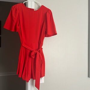 Fire red romper